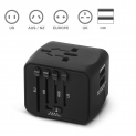 TBS®2309 Adaptateur de Voyage International pour Prises + Chargeur 2 Ports UBS (2,4 A) – Fusible Extractible – Europe Etat-Unis Grande-Bretagne Australie NZ Japon + de 150 Pays