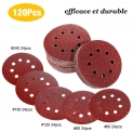 120 disques de ponçage TECCPO pour ponceuse excentrique
