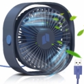 TedGem Ventilateur USB, Mini Ventilateur, Ventilateur Silencieux, Portable Ventilateur USB Silencieux 3 Vitesse Réglable USB, USB Ventilateur pour Camping, Bureau, Sport, Voyage, Alimenté par USB