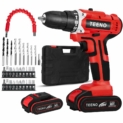 Perceuse visseuse sans Fil TEENO 20V à 2 Vitesses. 2 batteries Lithium-ion