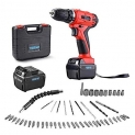 Perceuse visseuse sans fil TEENO PSR 18V. Livrée avec 2 batteries lithium et ses accessoires