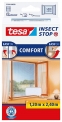 tesa Moustiquaire Comfort Bande Velcro pour Fenêtres, Blanc, 1,2m:2,4m
