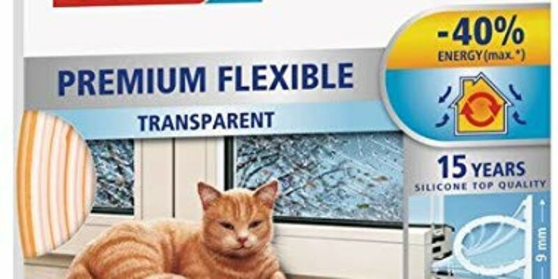 Joint d’étanchéité premium pour portes et fenêtres. Ultra longue durée, flexible et transparent. 6 mètres