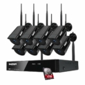 TMEZON 960P Kit Vidéosurveillance Auto-Pair WiFi NVR 8CH Enregistreur IP Caméra de Surveillance 1.3MP Métal Vision Nocturne Surveiller à Distance Via Smartphone/PC 1TB HDD