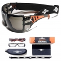 ToolFreak Lunettes de sécurité de style sportif avec rembourrage en mousse pour hommes et femmes | Lunettes de protection avec cadre et lentille résistant aux impacts | Traité avec revêtement anti-rayures et antibrouillard | Améliorer la vision et protéger contre les UV | Harnais de tête de fonctionnalités détachable | Comprend étui Eva Zip et pochette de nettoyage en microfibre – RS