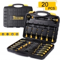Tournevis 20pcs, TECCPO Tournevis Magnetiques, Outils de Reparation de Forets Canneles, Tournevis Plats, Tournevis Cruciformes, Tournevis Torx – THTC03H