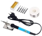 TUXI Fer à Souder, 60 W à Température Réglable, Pistolet à Souder Électrique avec Pointe de Précision et Fiche Européenne, Kit de Fer à Souder avec Interrupteur ON/Off, Pistolet Électrique à Souder