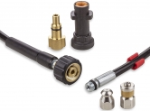 Tuyau Déboucheur Canalisation pour Nettoyeur Haute Pression 30m, 200 bar – Kit Furet compatible avec Karcher, Parkside, Lavor, Bosch Professional – avec Buse Fixe, Buse Rotative KNOFER