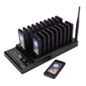 VBESTLIFE Système D’Appel sans Fil, Bipeur avec 1 Émetteur Clavier de Charge + 20 Bipeurd Rechargeables Système de Radiomessagerie Invité pour Restaurant ou Bar etc(EU)