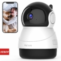 Victure 1080P FHD Caméra de Surveillance WiFi, Caméra IP Sécurité sans Fil avec Vision Nocturne Détection de Mouvement, Caméra Bébé avec Audio Bidirectionnel Pan/Tilt