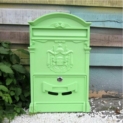 Villa boîte aux lettres rétro boîte aux lettres avec serrure créative murale extérieure étanche à la pluie postbox Xuan – worth having ( Couleur : Vert )