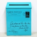 Vintage étanche Boîtier en métal pour boîte aux Lettres Tenture Murale de décoration Maison(Blue)