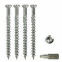 Vis professionnels pour terrasses, embout pour tournevis Bit 5×50 mm inclus. Lot de 500 pièces, en acier inoxydable C1 pour lames en bois