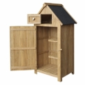Cabane de jardin WilTec en bois de sapin avec Toit Tar