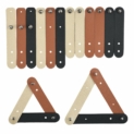 Wilxaw Attache Câbl, Lot de 18 Organiseurs de Cordon 2 Tailles Différentes Ajustables Gestion de l’enroulement du Fil, Bobinier en Cuir pour Porte-clés Écouteurs Câble USB (Noir + Brun + Or)