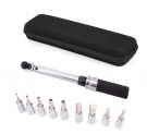 wishing Clé dynamométrique 1/4″, 1 à 25 Nm Kit d’entretien Jeu de douilles à cliquet Kit de réparation Idéal pour vélos de route et de montagne les vélos de carbone, mécanique de Professional