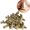 Wohlstand en alliage de zinc Vis à douille hexagonale Écrou,inserts fileté Insert ÉcrousM4*10mm/M5*10mm/M6*12mm/M8*14mm,Trousse d’Outils d’Assortiment de Noix pour Meubles en bois(100 pcs/sac)