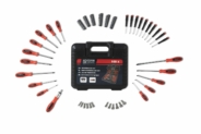 Wolfgang Set de tournevis multibit 100 pièces en boîte SoftFinish, Professionnel, magnétique, embouts, précision, Torx, PHILIPS, embouts