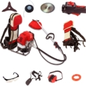 WOLLEN G317 Debroussailleuse thermique sac à dos 58cm3, 5HP, 3.5kW, 8 accessoires professionnels
