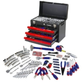 Boite à outils complète WorkPro W009044A – Coffret à outils Métallique antirouille 3 tiroirs 408 pièces pour mécanique