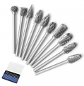 Assortiment de 10 forets tige rotatives en carbure de tungstène. En Acier, 3mm, queue de Foret de Torsion de Tiges Pour Outils Rotatifs.