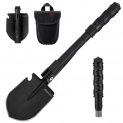 YOUNGDO Pelle Multifonction, Pelle Pliante 10 Fonctions, Pelle Pliante Multifonctionnelle pour Couper Branches, Camping, Survie, Randonnée et Jardinage (Pelle Pliable+ 2 Poignées)